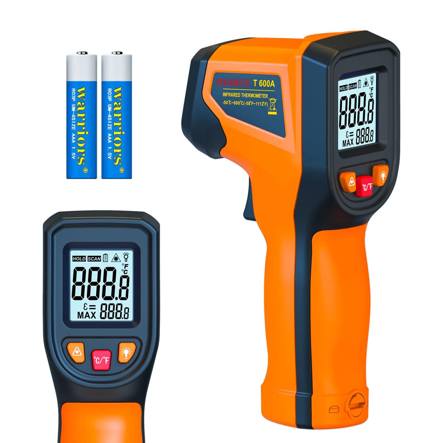 Upgraded Digital Infrared Thermometer Gun -58°F~1112°F, Handheld Non Contact Hea