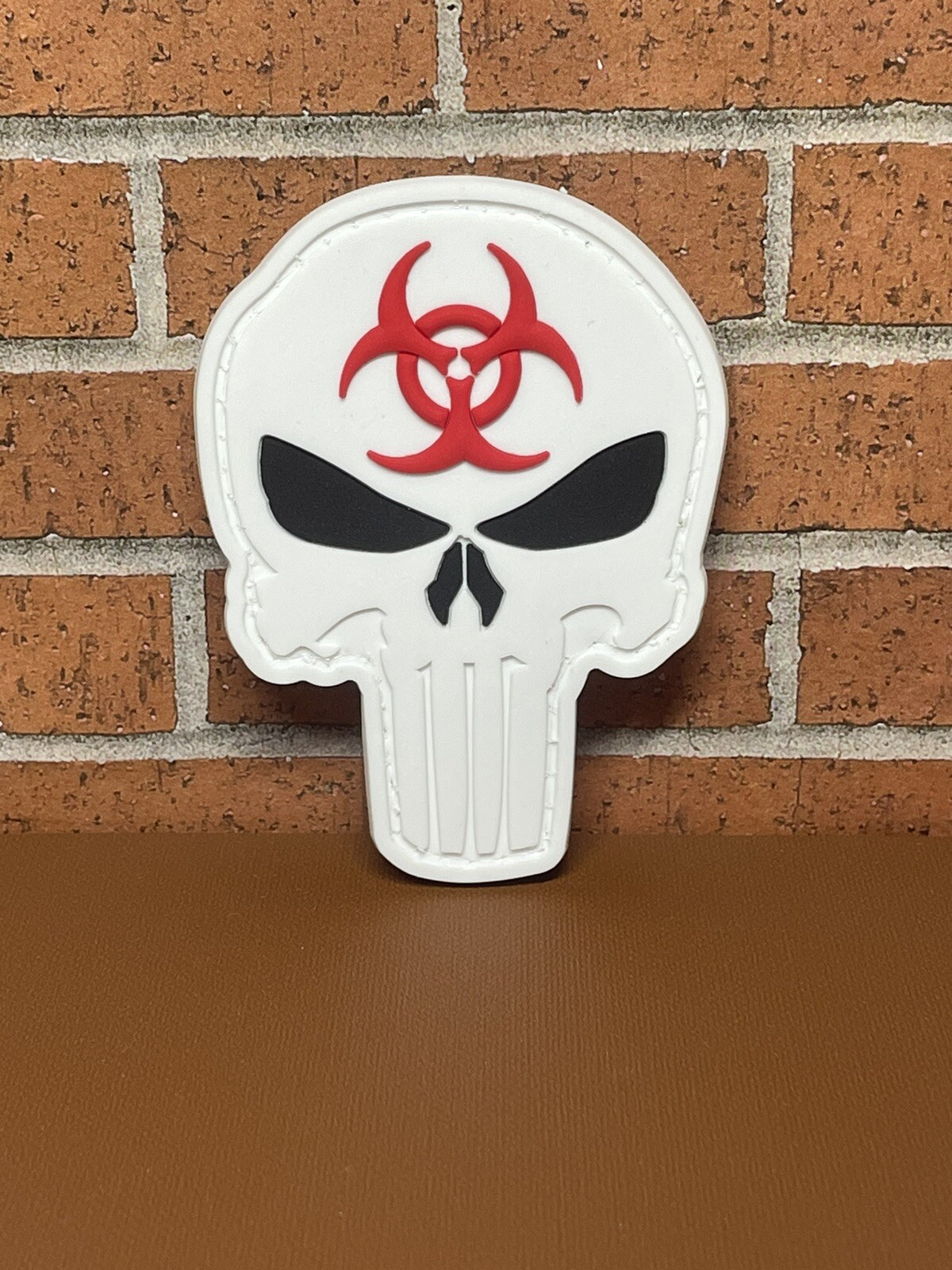 Punisher PVC Patch, - Skull Tactical Morale Gun Punisher Patch - Biohazard Patch