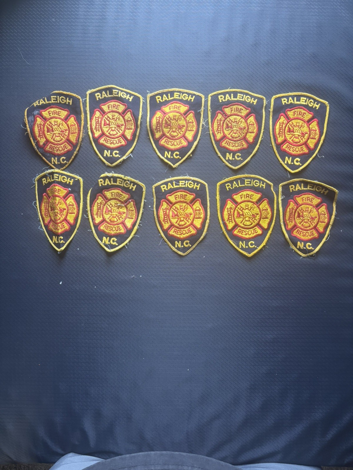 FIREFIGHTER UNIFORM PATCHES RALEIGH NC lot of 10