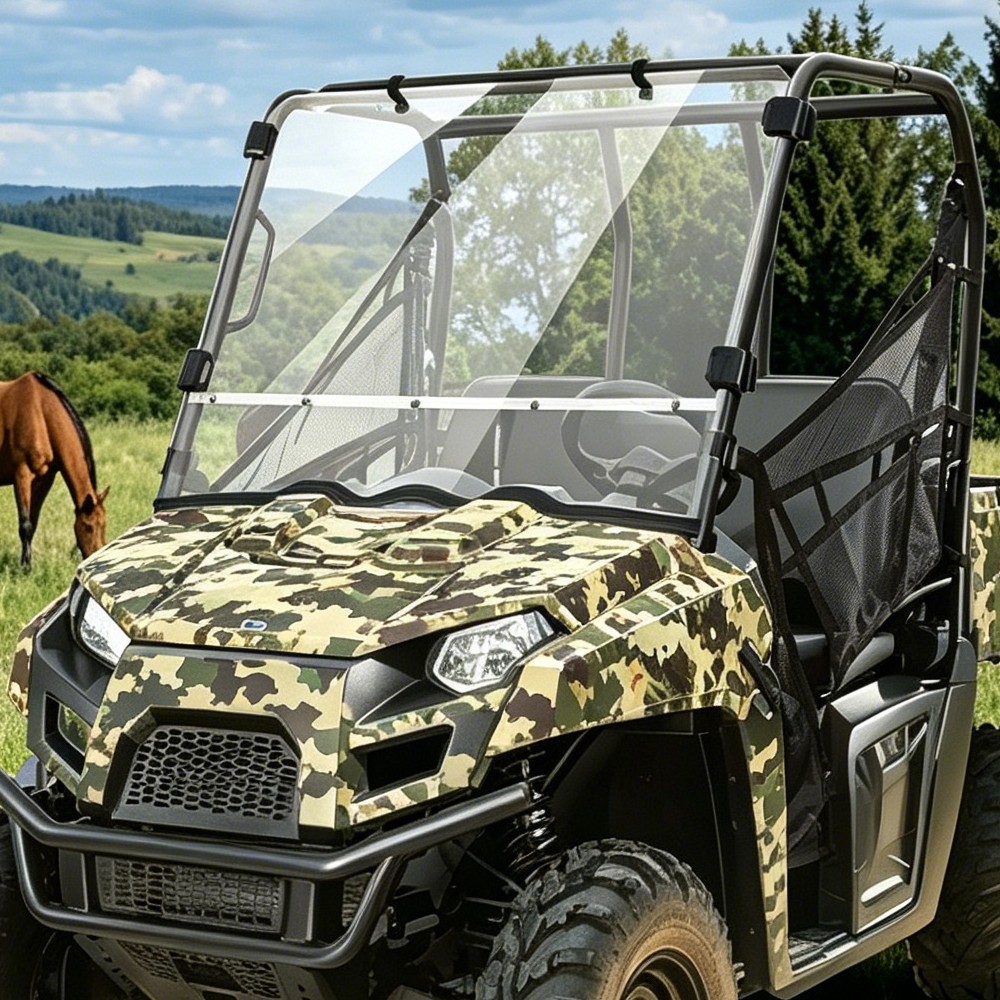 Front Windscreen PC Full Window For Polaris Ranger 400 500 EV MID-SIZE 2010-2014