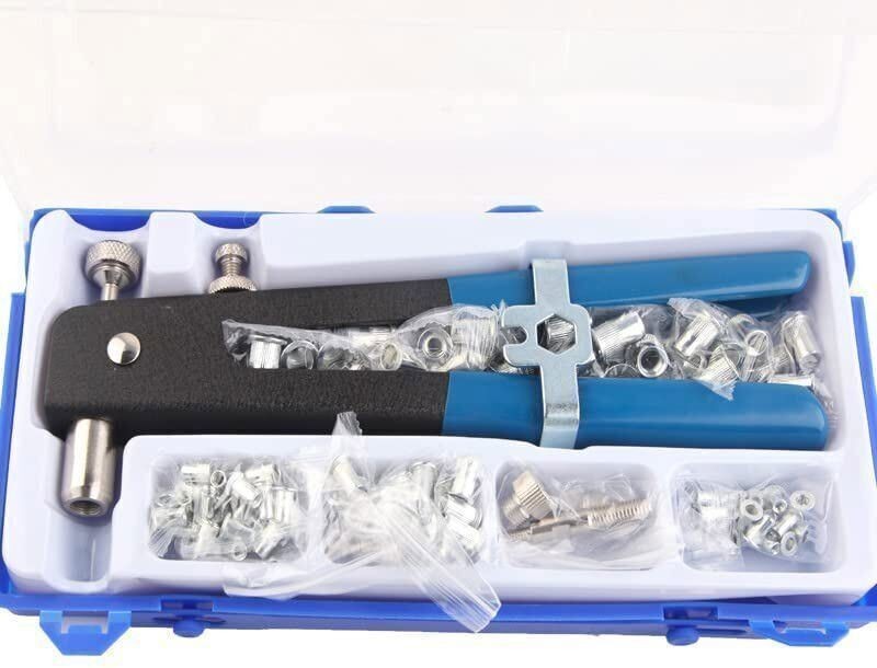 86pc Threaded Nut Rivet Gun M3-M8 Insert Tool Riveter Rivnut Setter Riveting Kit