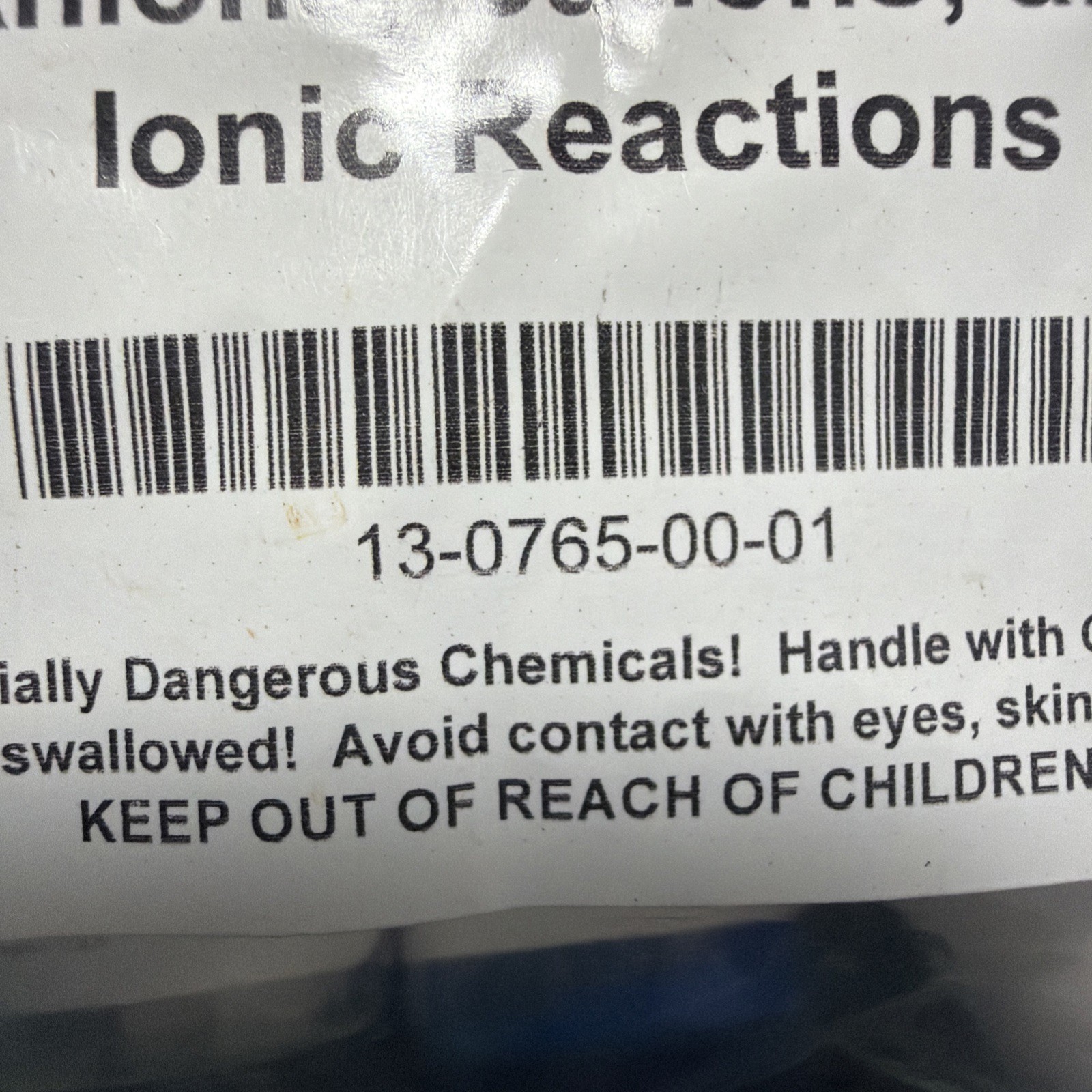 Science Interactive Anions, Cations And Ionic Reactions Kit