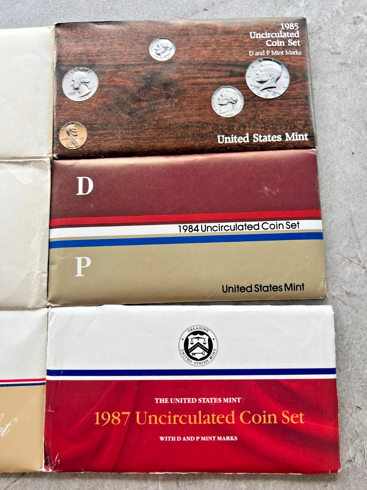 U.S Mint Uncirculated Coin 9 Sets 1980 - 1993 Original Packaging