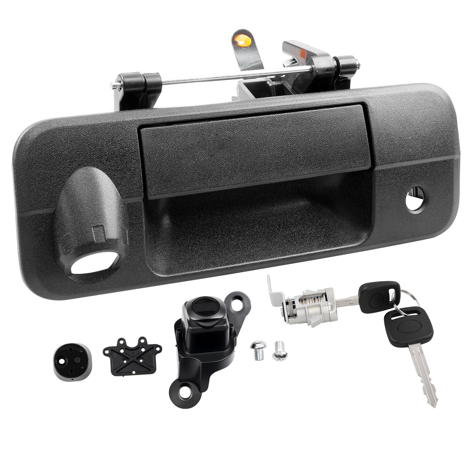 Tailgate Handle Latch w/ Camera Hole & Lock Cylinder Key Fit 07-13 Toyota Tundra