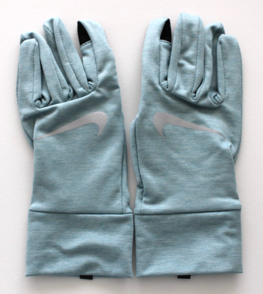 Nike Fleece Running Gloves Men's L/XL Mineral/Black/Silver