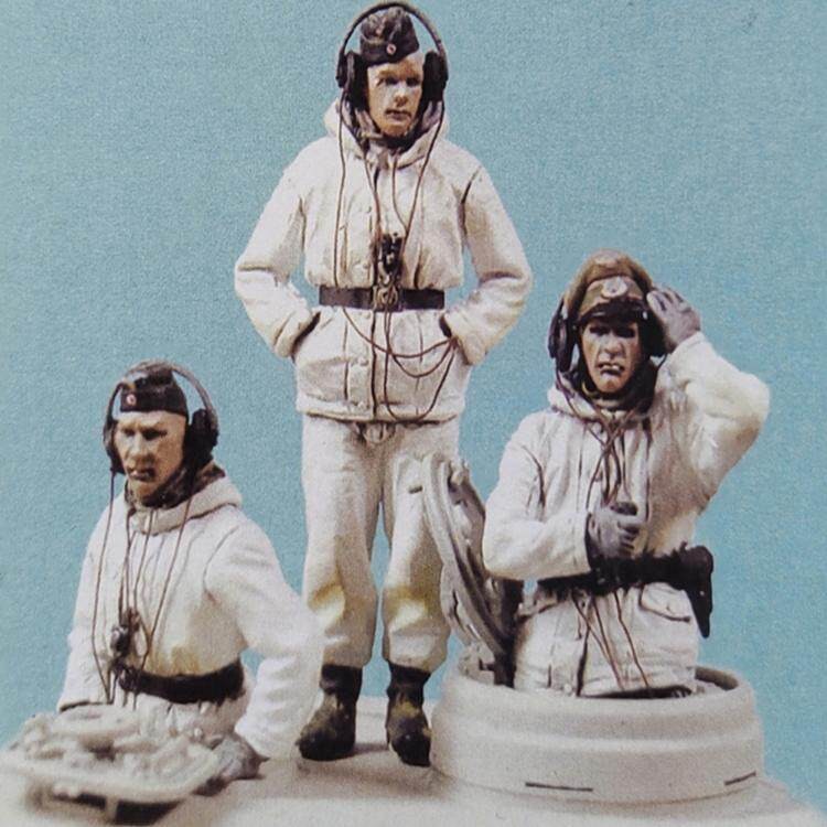 Unpainted 1:35  Resin Model Modern tank Soldier 3pcs 6000Y