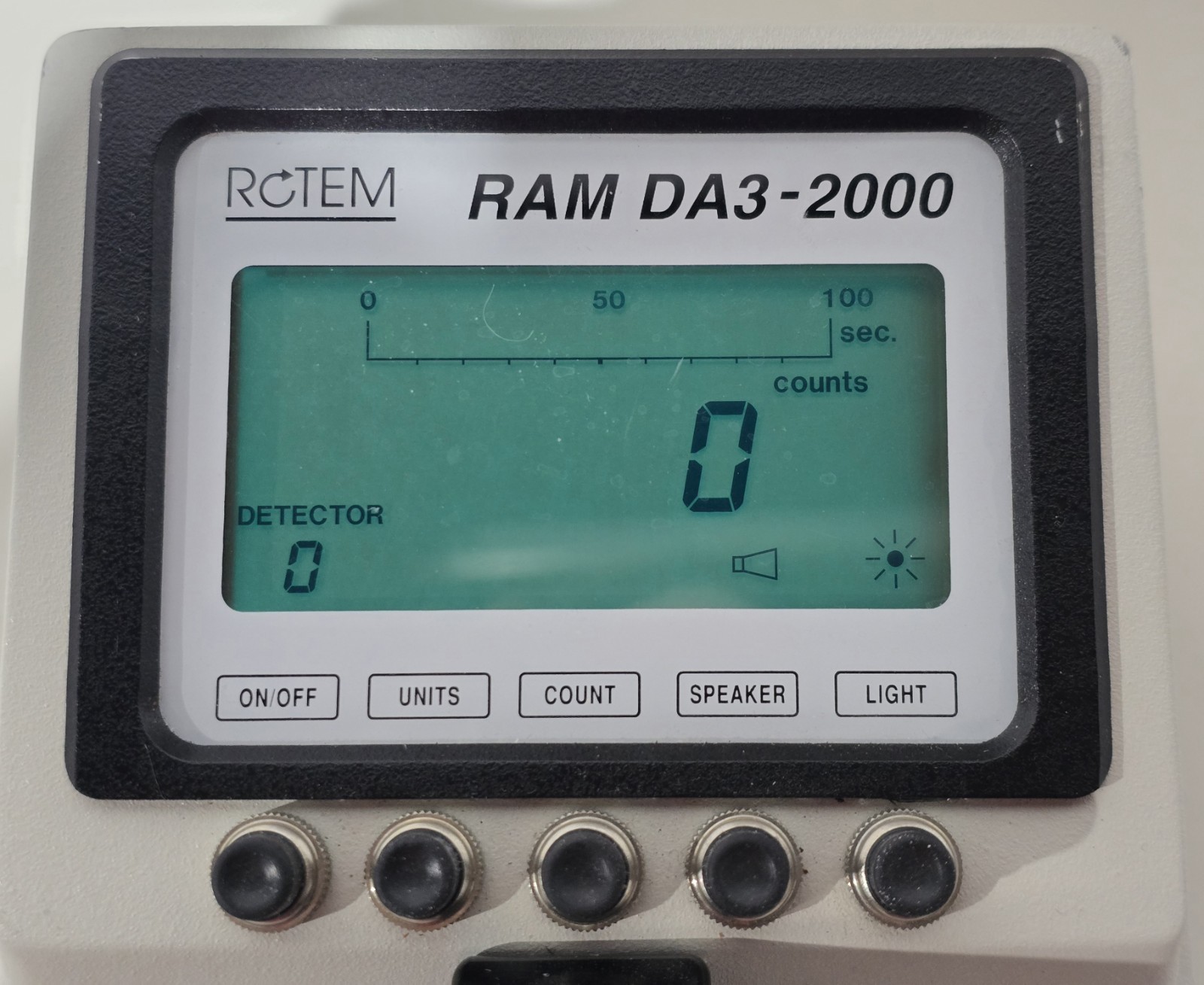 Rotem RAM DA 2000 Radiation Survey Meter DA3-2000 Model 2-033-20