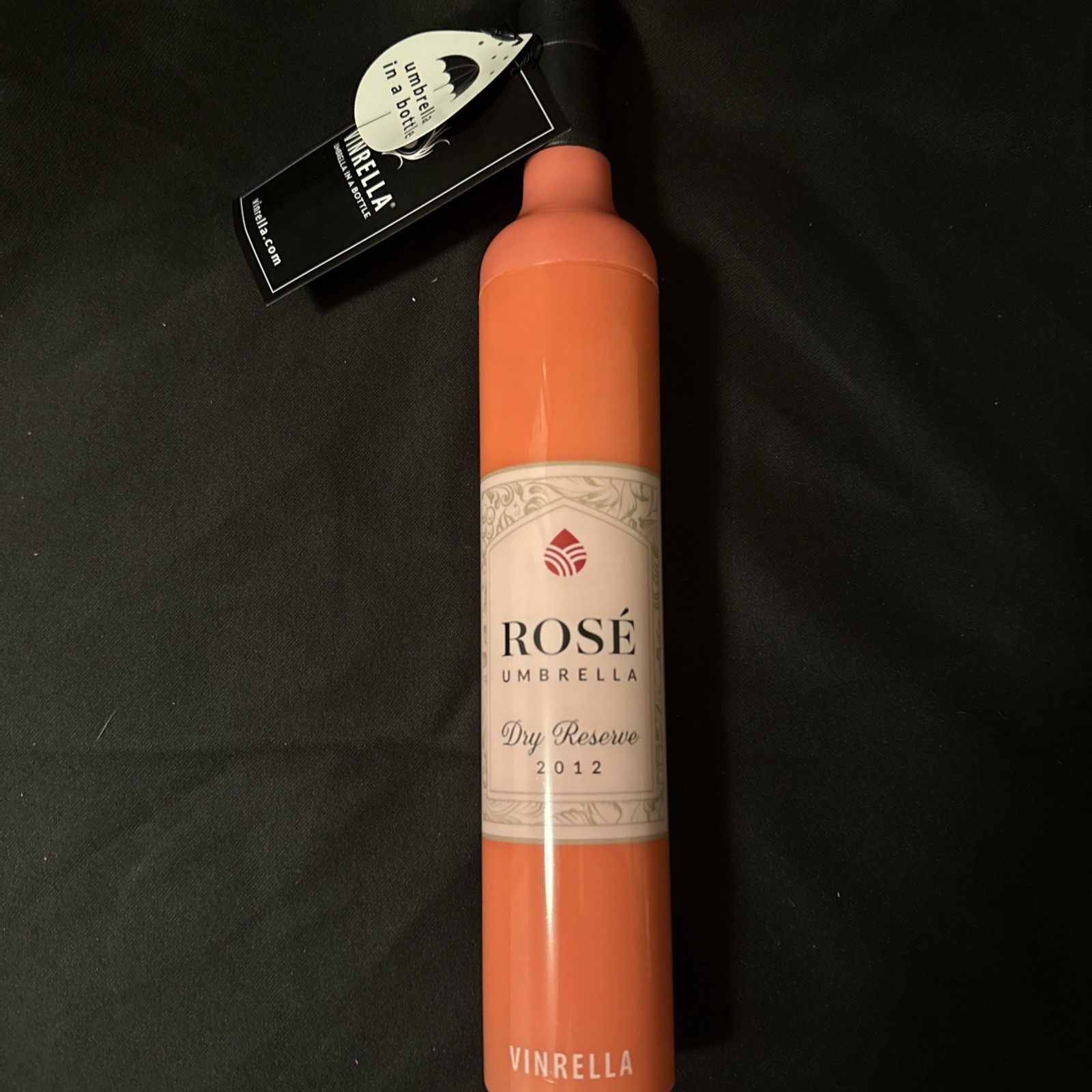 Vinrella Wine Bottle Umbrella Rose Dry Reserve 2012 Pink Umbrella in a Bottle