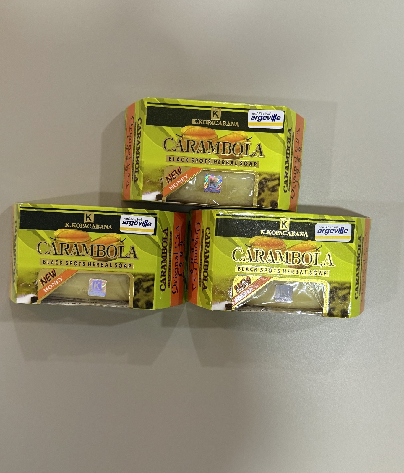 3X Carambola Star Fruit Soap Natural Fresh Scent 120g Made in Thailand
