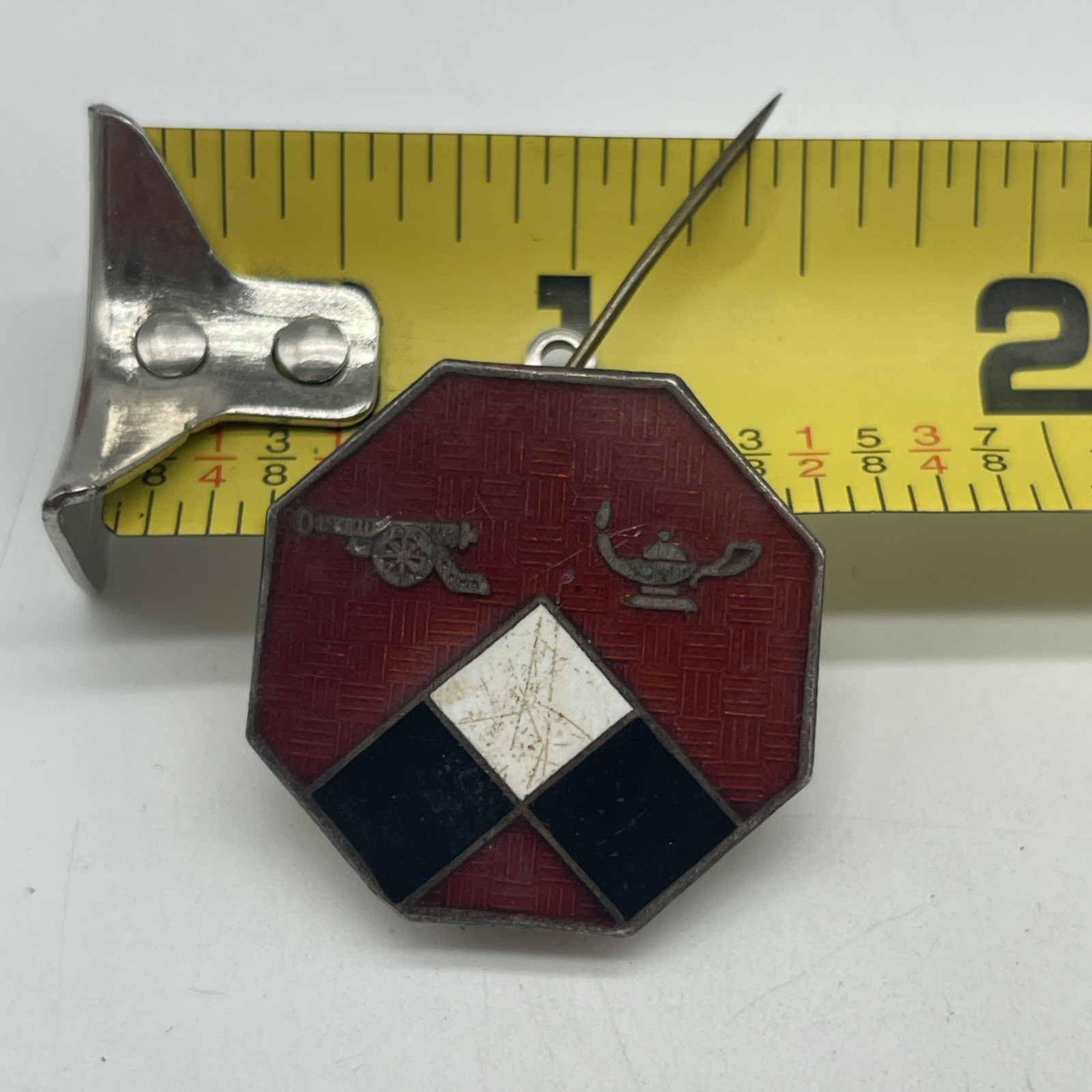 U.S. Military Field Artillery RTC Replacement Training Command DI DUI Pin Back
