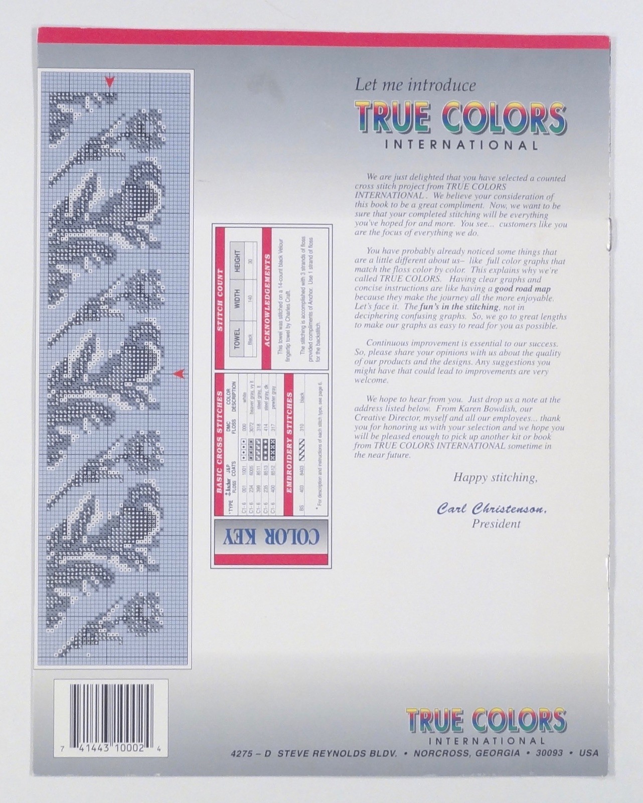 1992 True Colors #10002 ELEGANT BORDERS counted cross stitch pattern book