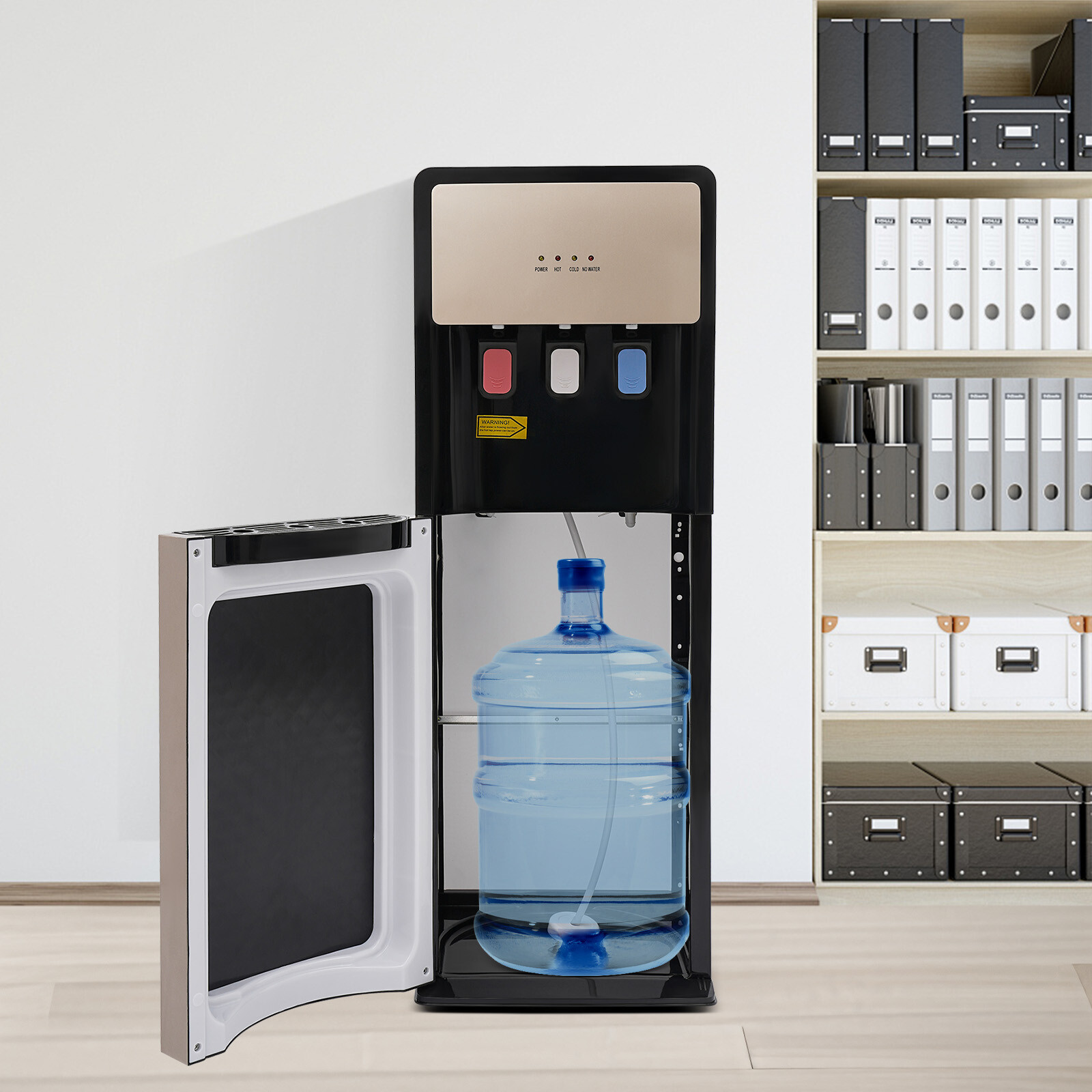 500W Bottom Loading Water Cooler Dispenser Hot & Cold Water Floor Standing