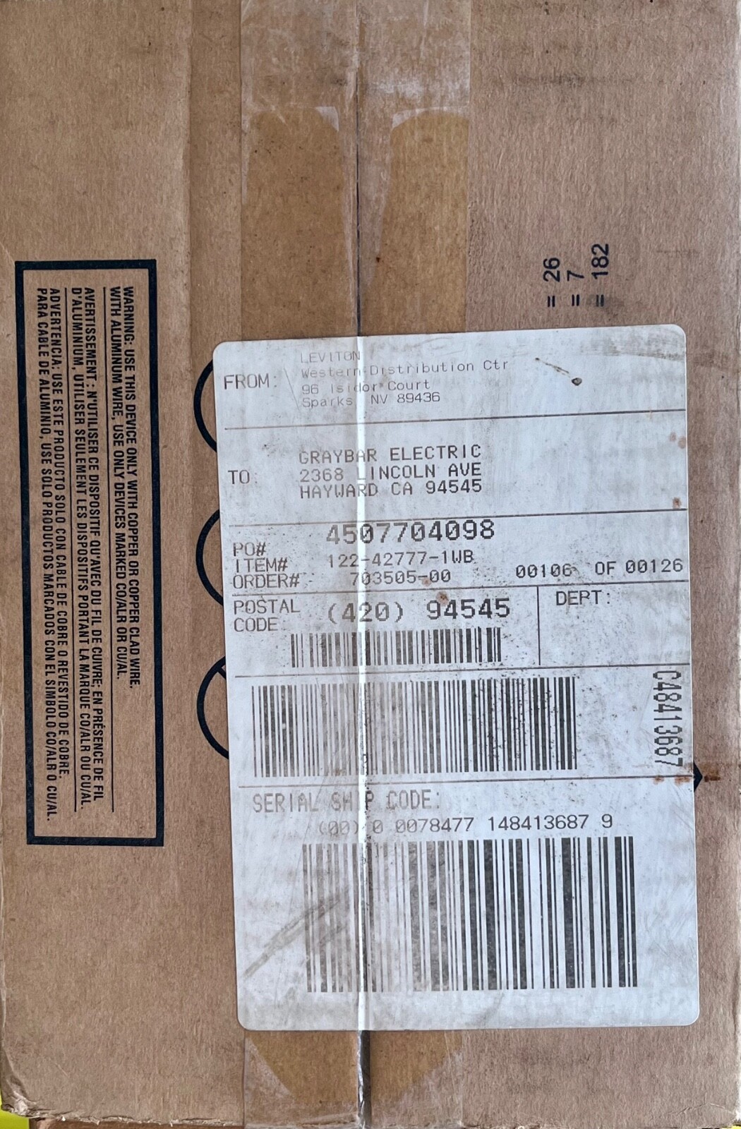 (10) Leviton Boxes Single/Gang White Plastic 1.45-Inch