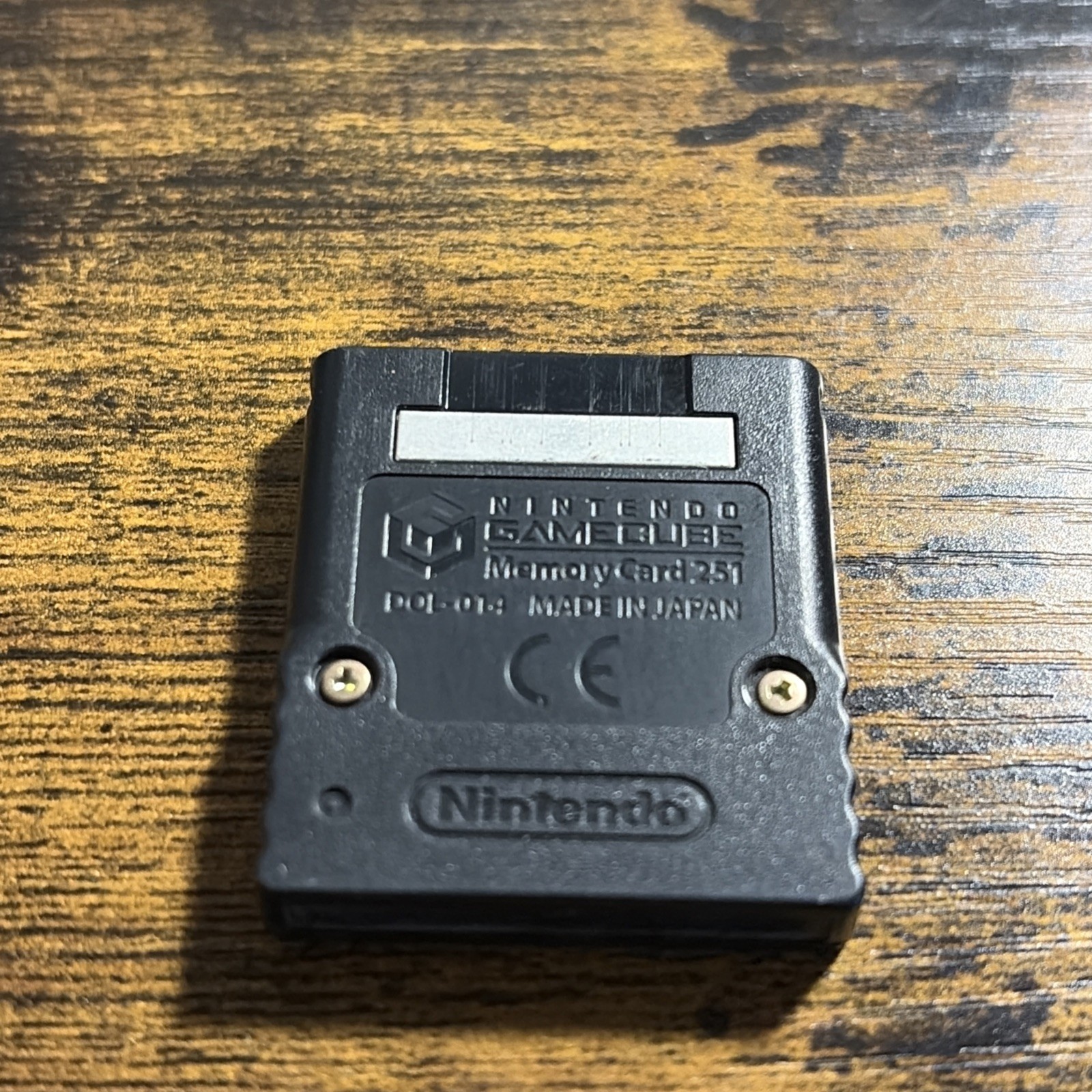 Nintendo Gamecube Memory Card 251 Dol 014 Authentic OEM - Black Tested