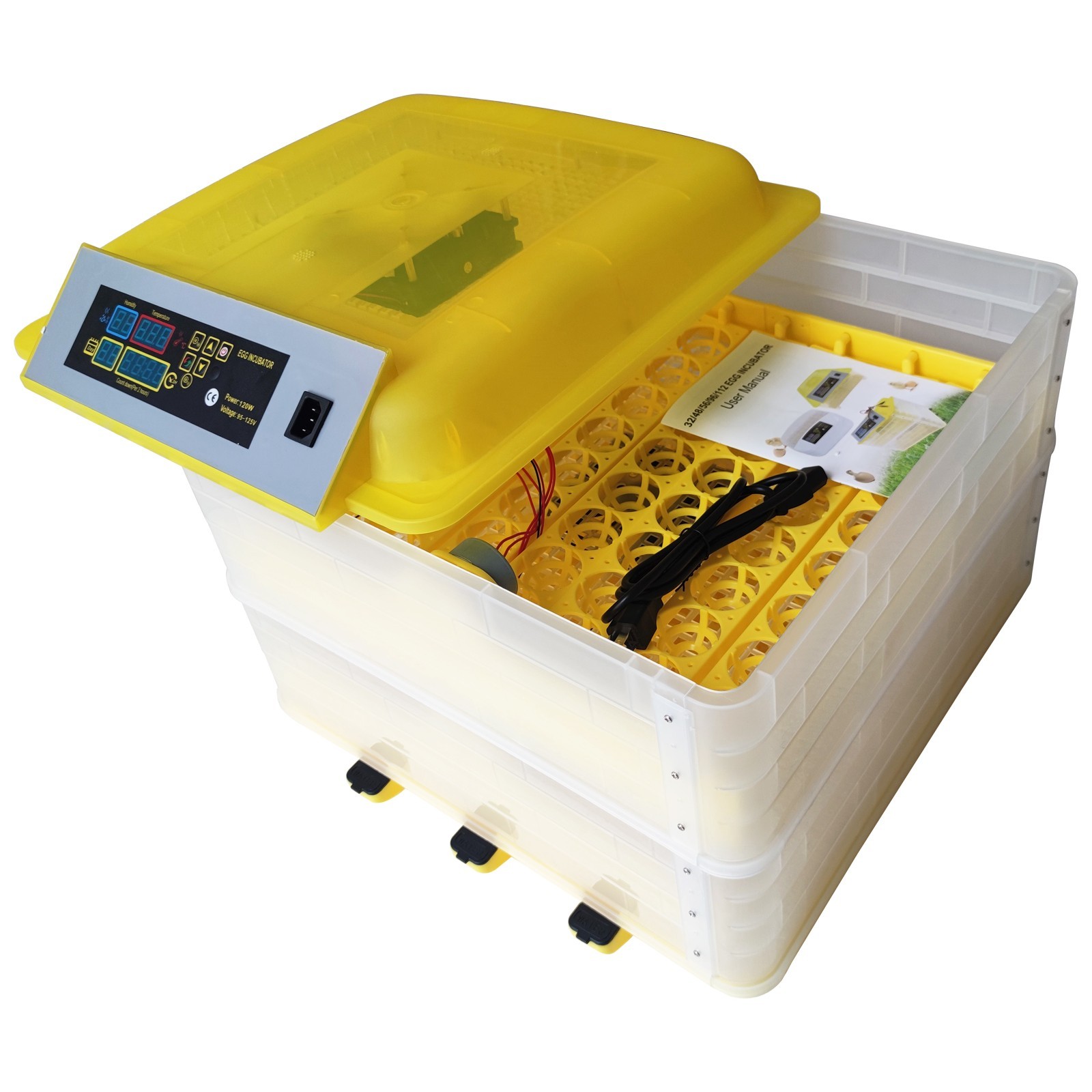 112 Eggs Automatic Poultry Incubator 2 Layer Small-Scale Poultry Hatching 110V
