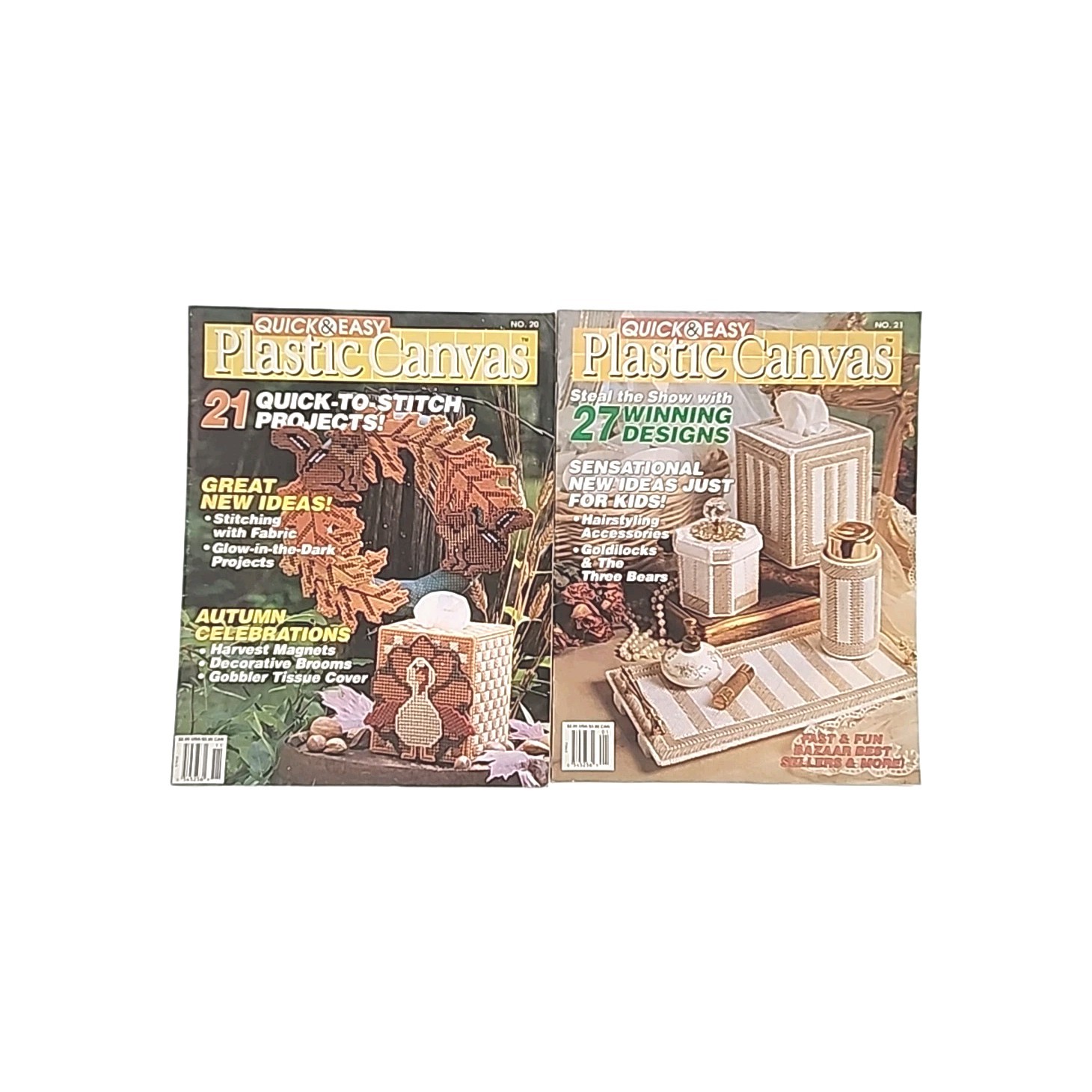 Quick & Easy Plastic Canvas Magazine 27 Winning Designs / 21 Quick-To-Stich Lot