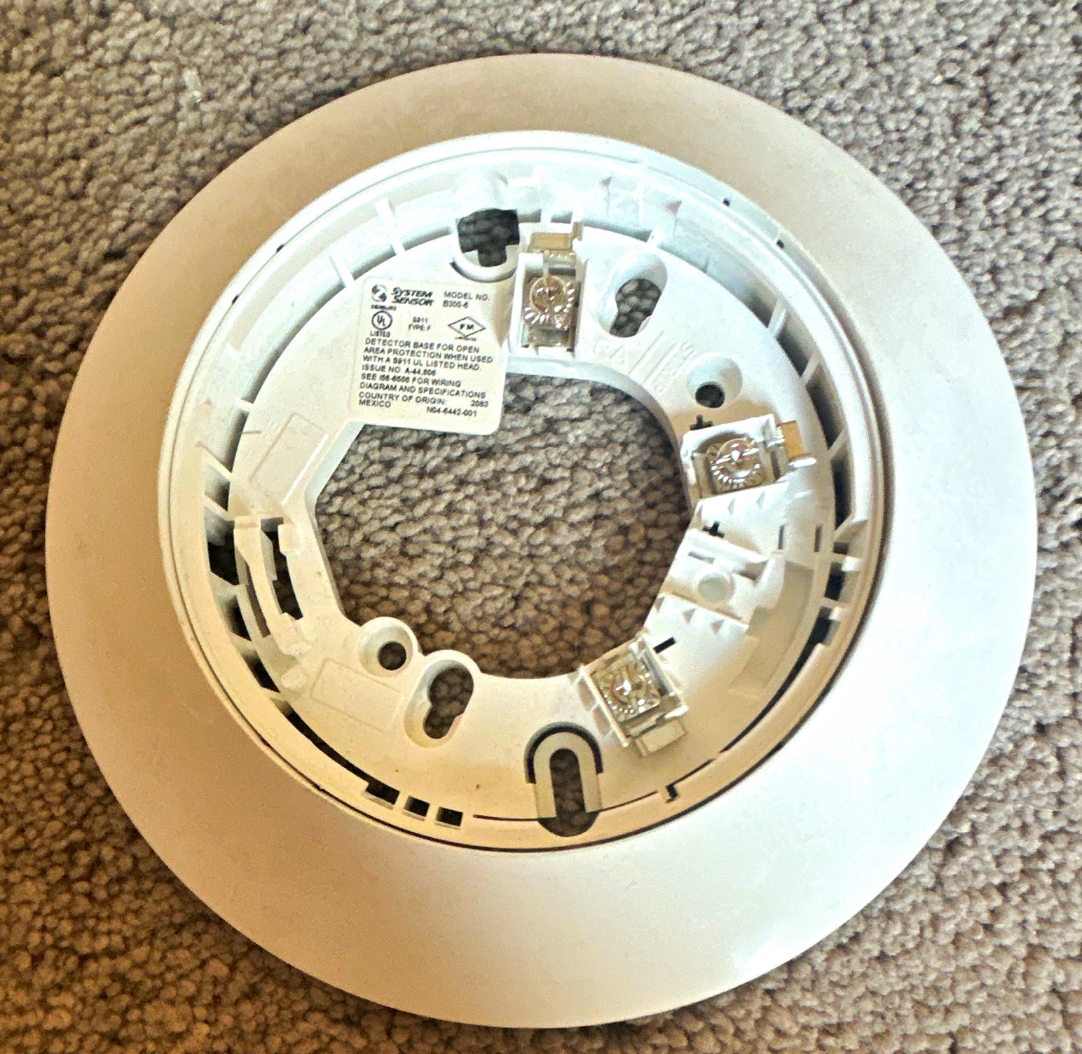 System Sensor B300-6 Base for Smoke Detector, Smoke Detectors