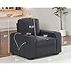VanAcc Couch,Deep Seat Sofa with USB Charging Ports & Cup Holders,Comfy couch