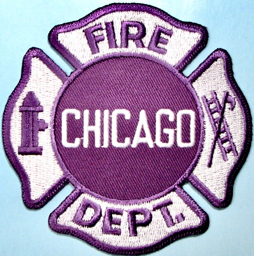 Chicago Fire Dept, Purple Patch. 3.5"X3.5". PP89.