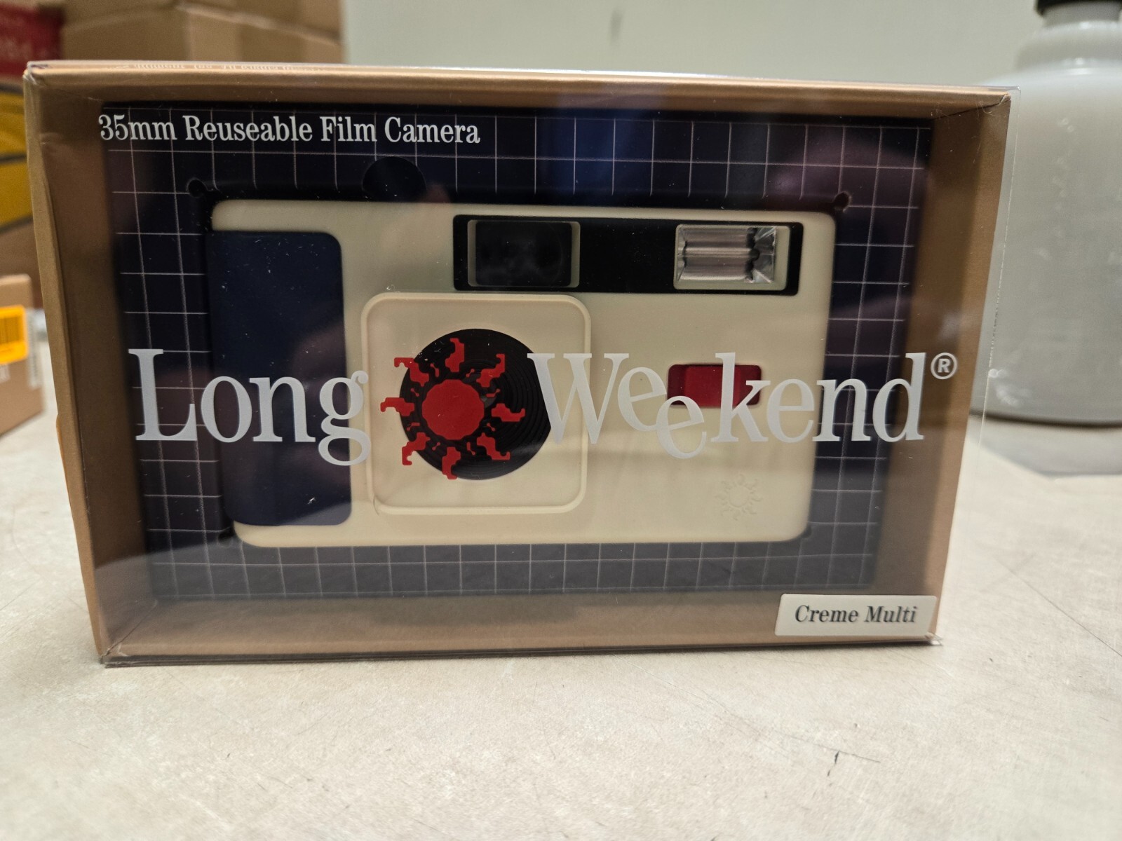 Factory Sealed Long Weekend-35mm Reuseable Film Camera Creme Multi