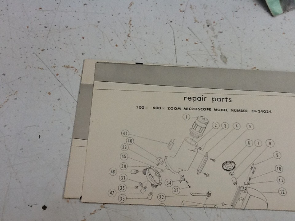 VINTAGE Sears Zoom STUDENT MICROSCOPE PRECISION MADE 100× TO 600×