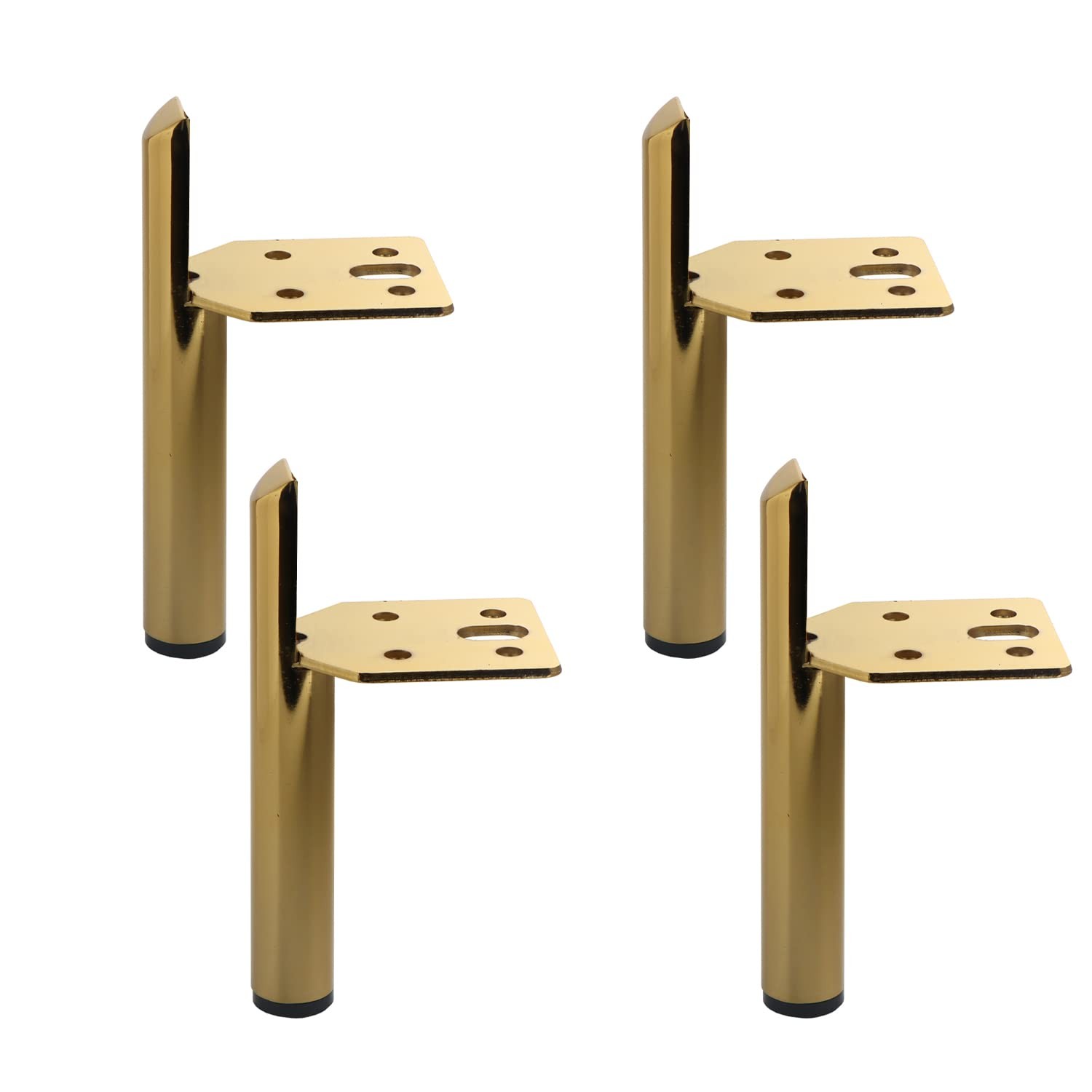 Modern Furniture Legs 5 Inch Metal Furniture Table Leg Gold, Steel Side-Mount...