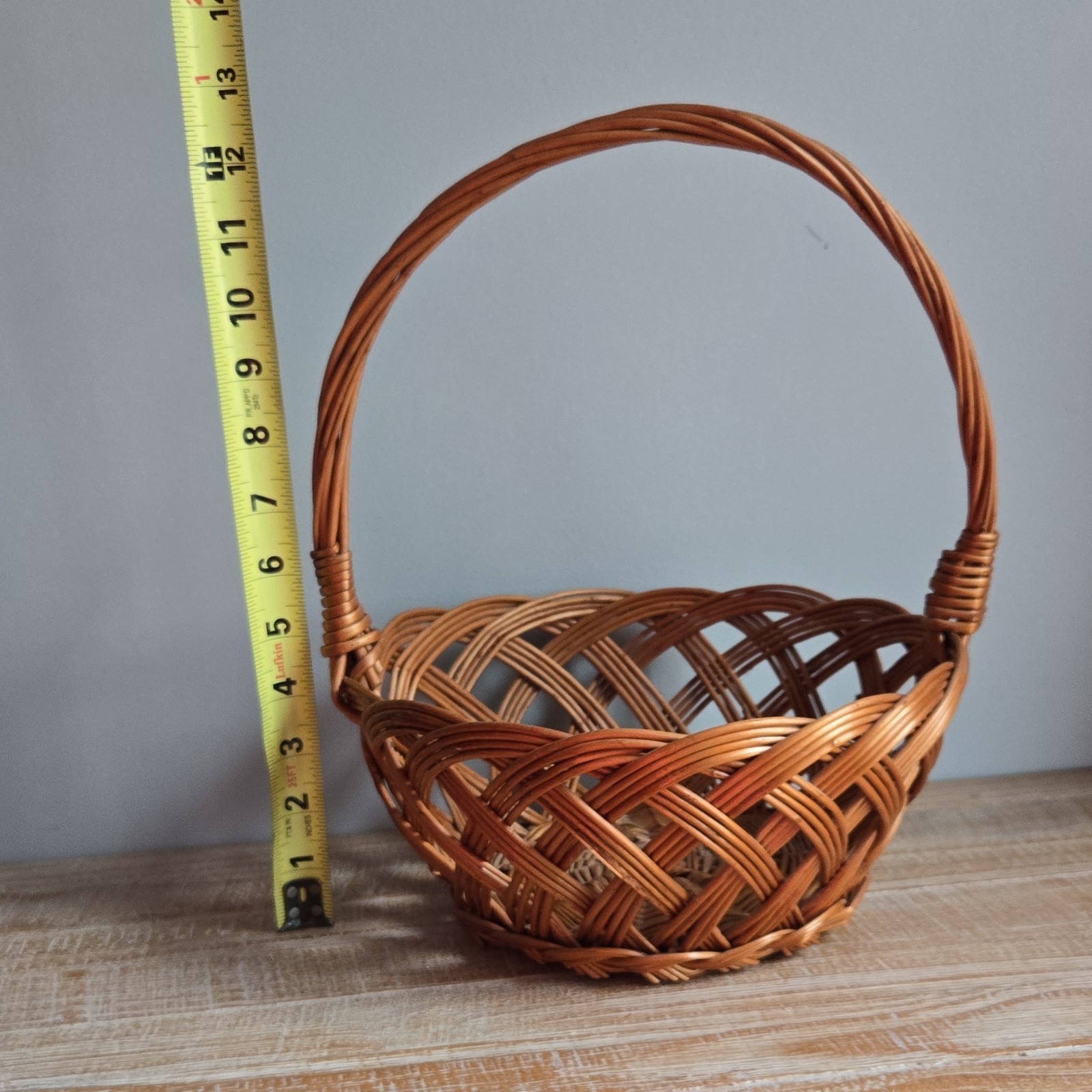 Basket Wicker Woven Harvest/Market Basket with Handle Farmhouse Decor. VTG