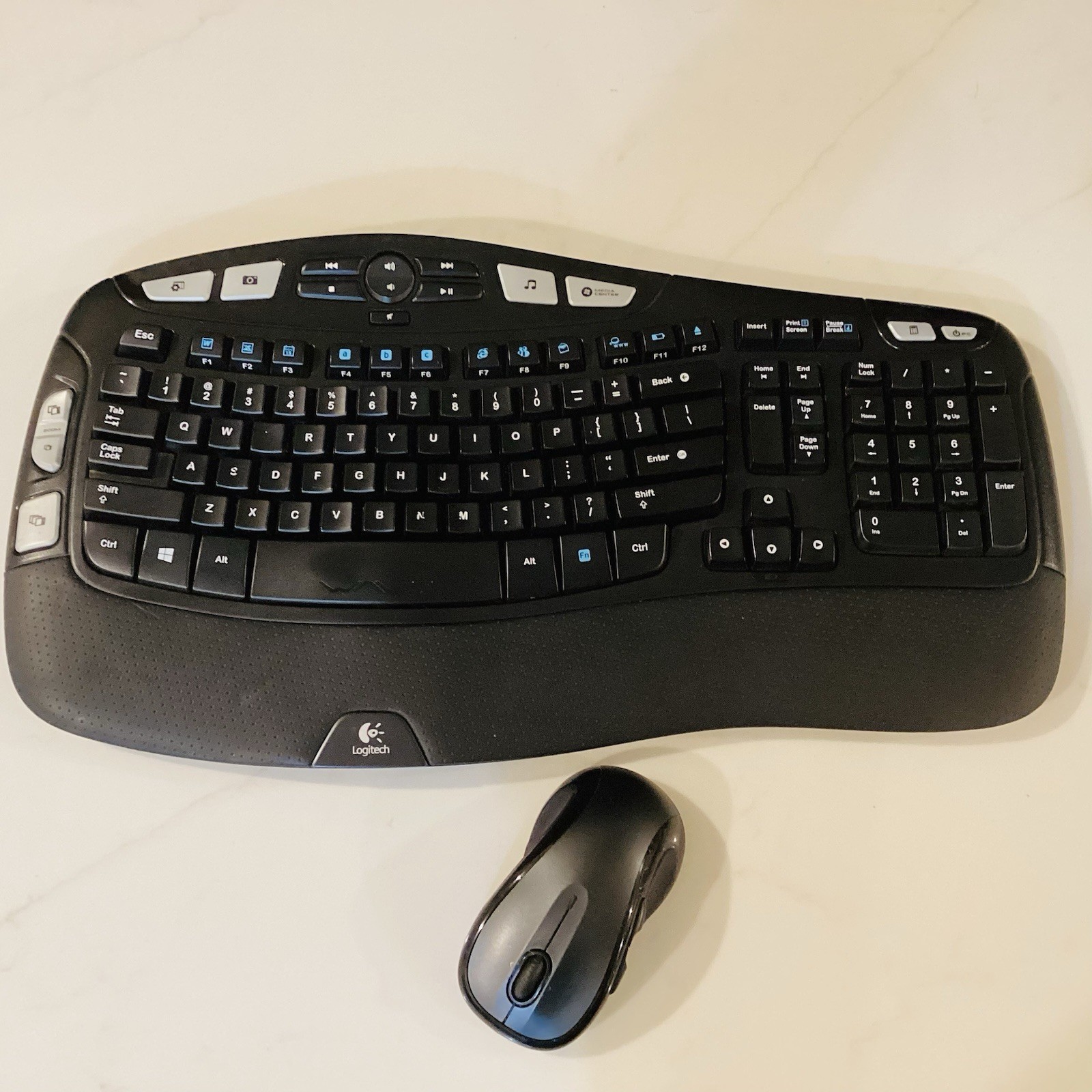 Logitech Wave K350 Ergonomic Keyboard /Mouse Y-RBN90 USB Receiver DONGLE Missing