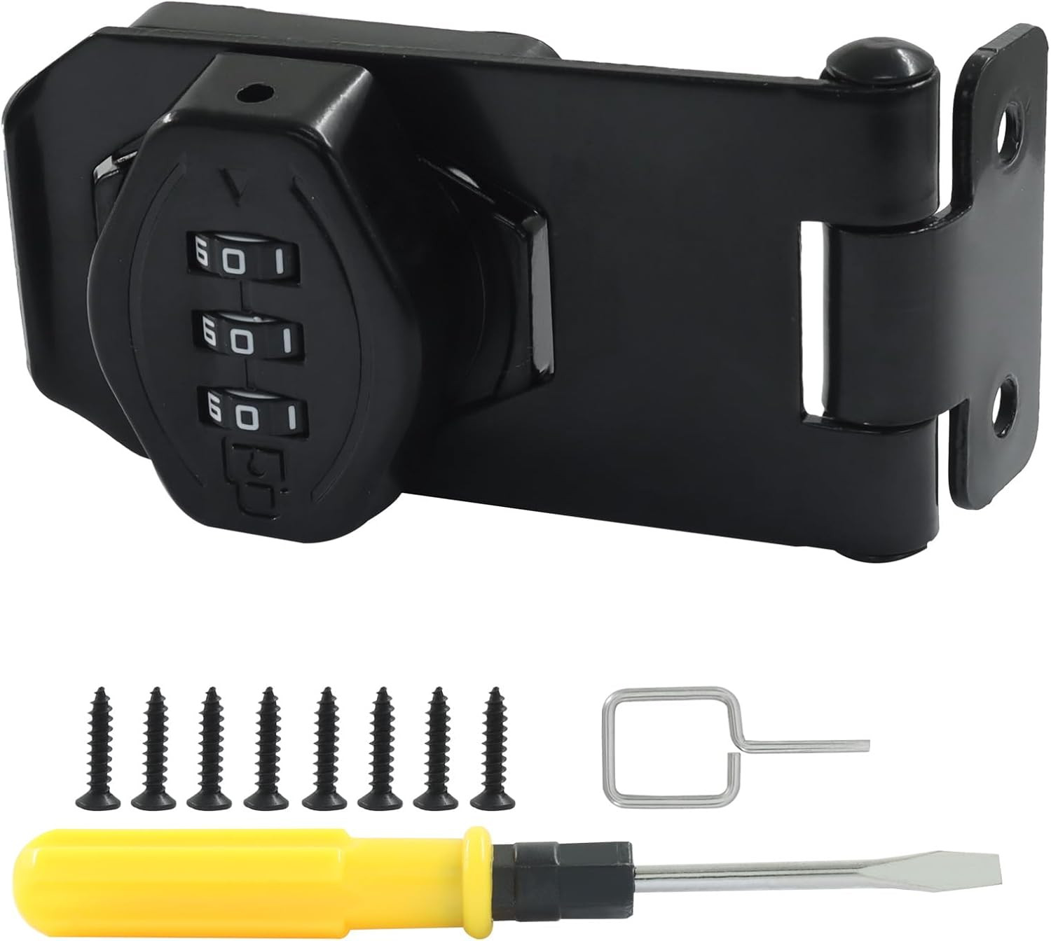 Mechanical Combination Lock, 3 Digit Keyless Latch, 3 Inch, Black | Corrosion...
