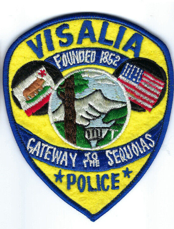 VISALIA (Tulare Co.) CA California "Gateway to the Sequoias" FELT Police patch