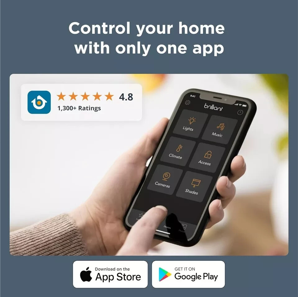 New Brilliant Smart Home Control Panel 2-Switch Plug-In Model Low Voltage $450