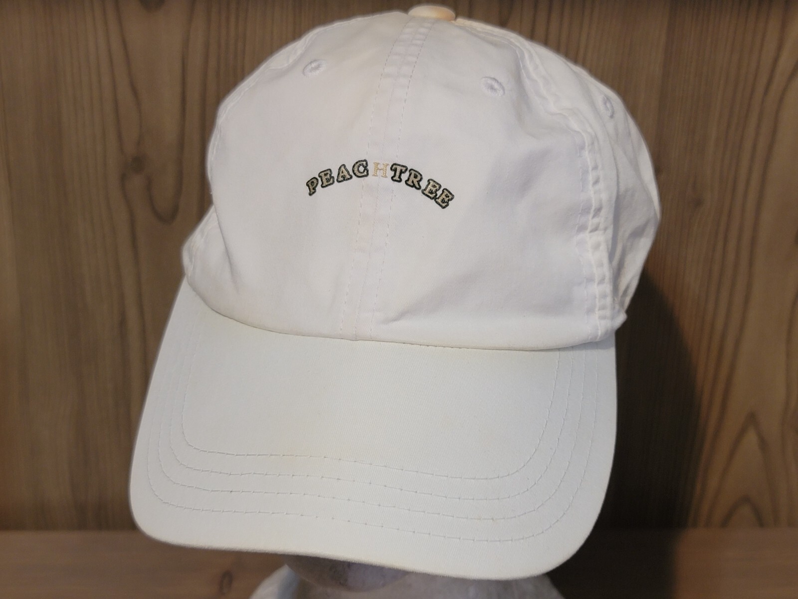 Peachtree White Adjustable Baseball Golf Hat Cap by American Needle Vintage READ