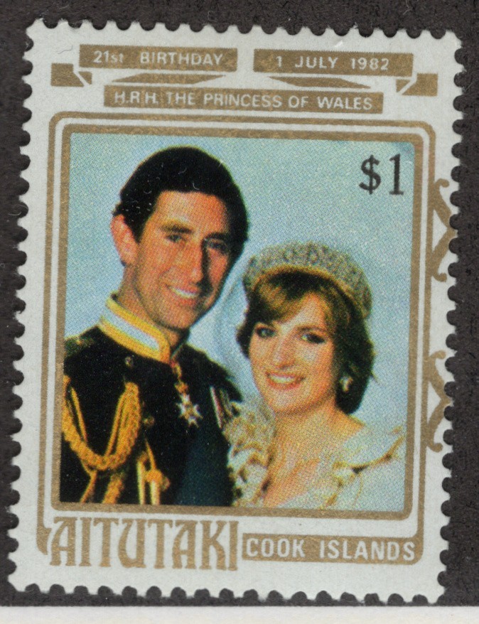 Aitutaki #263 MNH Royal wedding Diana