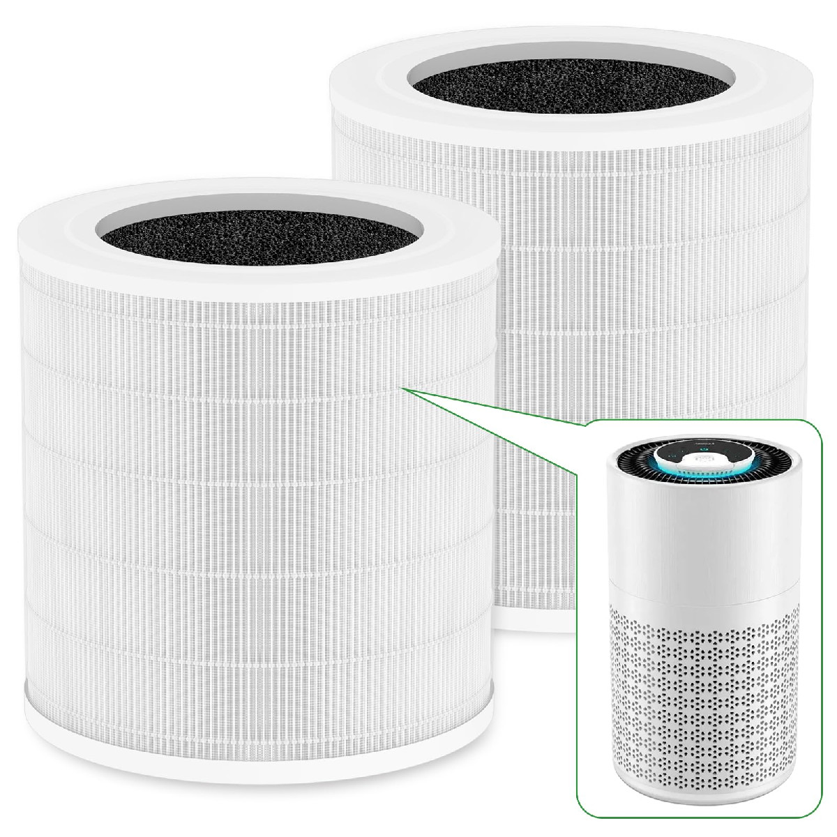 Addubeau A2001 Hepa Replacement Filter Compatible Airromi A2001 Air Puri-Fier