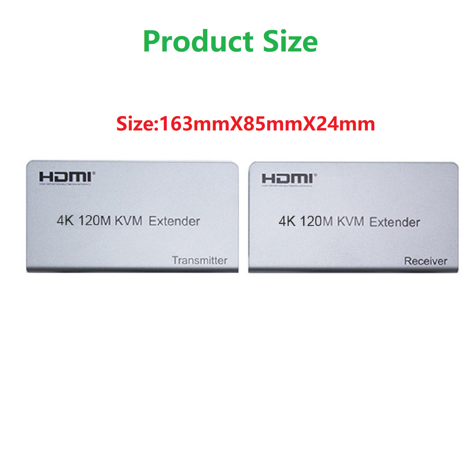 120M HDMI KVM USB Extender Transmitter Stereo Audio Video Transmitter + Receiver