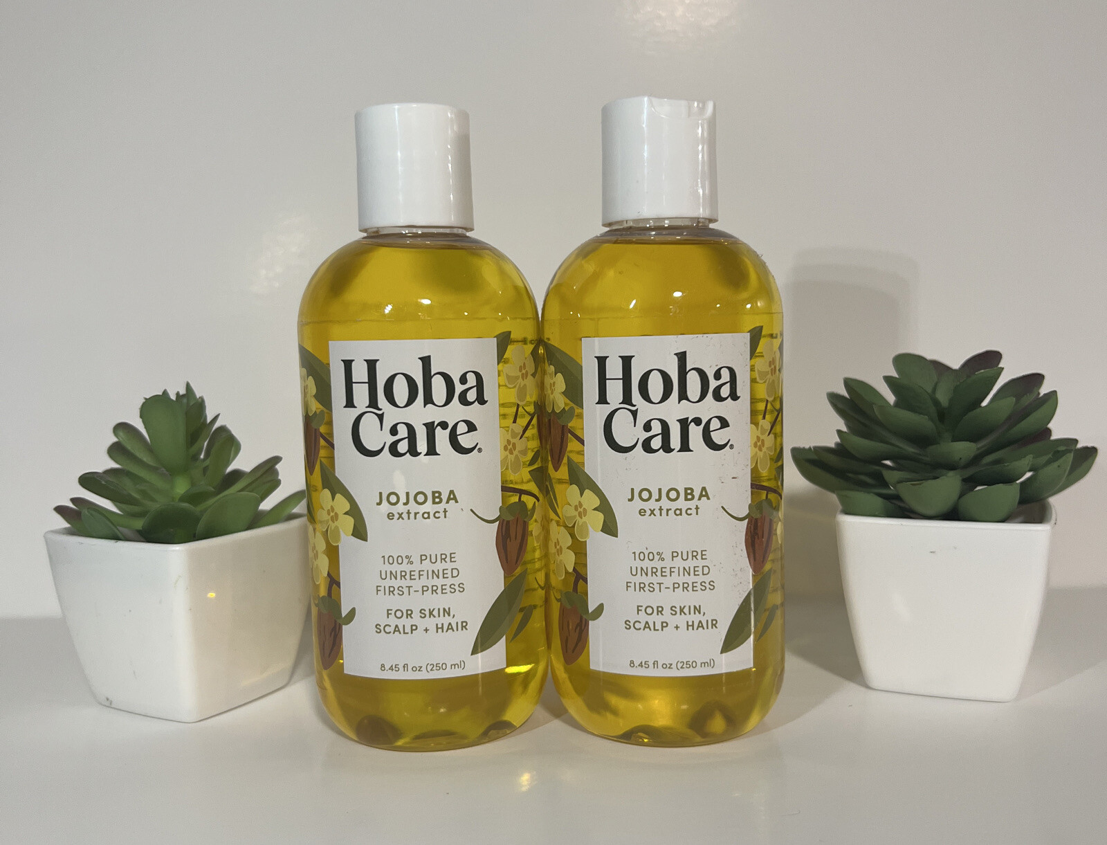 HobaCare Jojoba Extract, 8.45 oz. (250 mL) – Pure Jojoba for Face, Body, & Hair