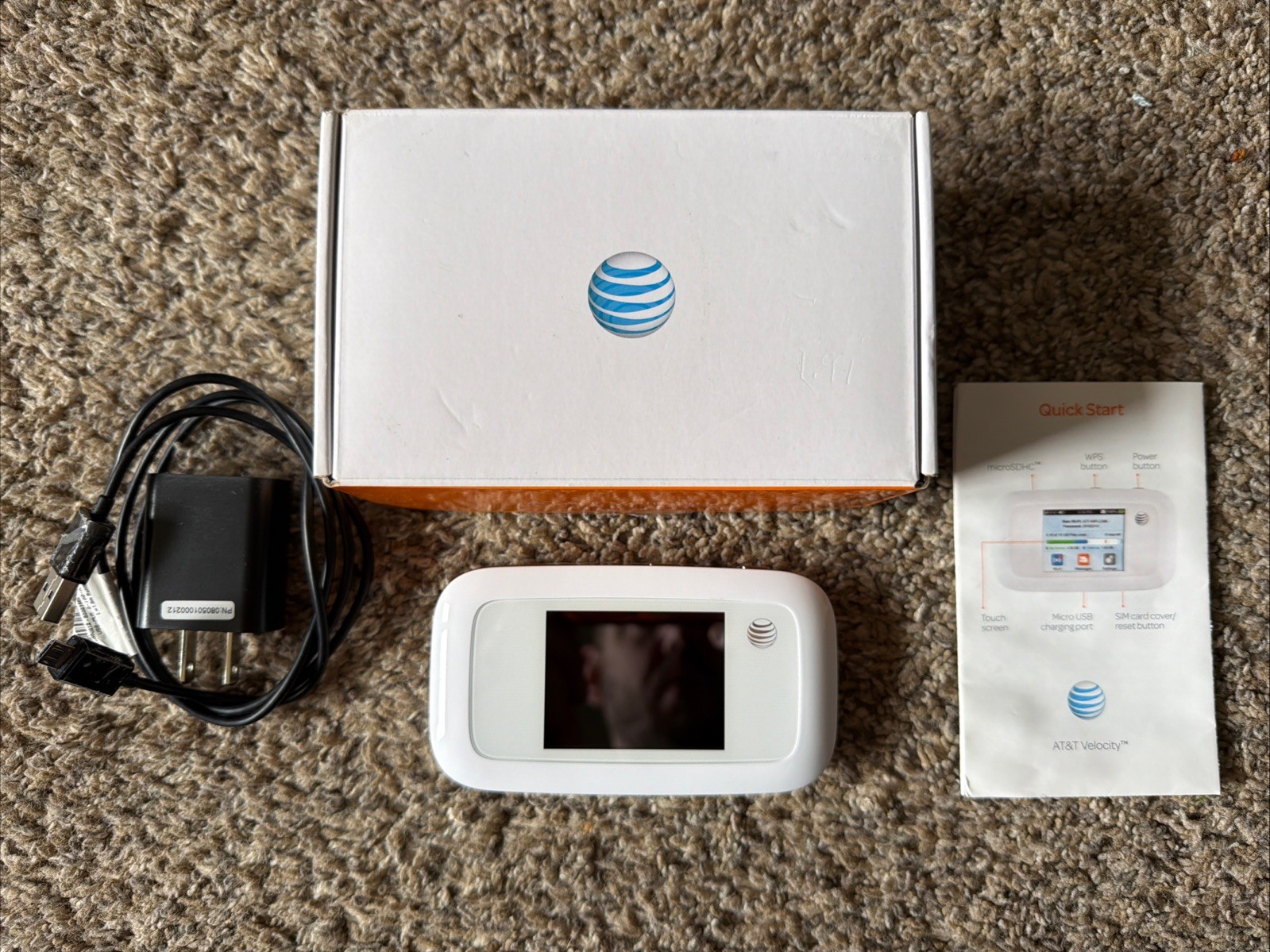 This item is an AT&T Velocity MF923 mobile Wi-Fi hotspot
