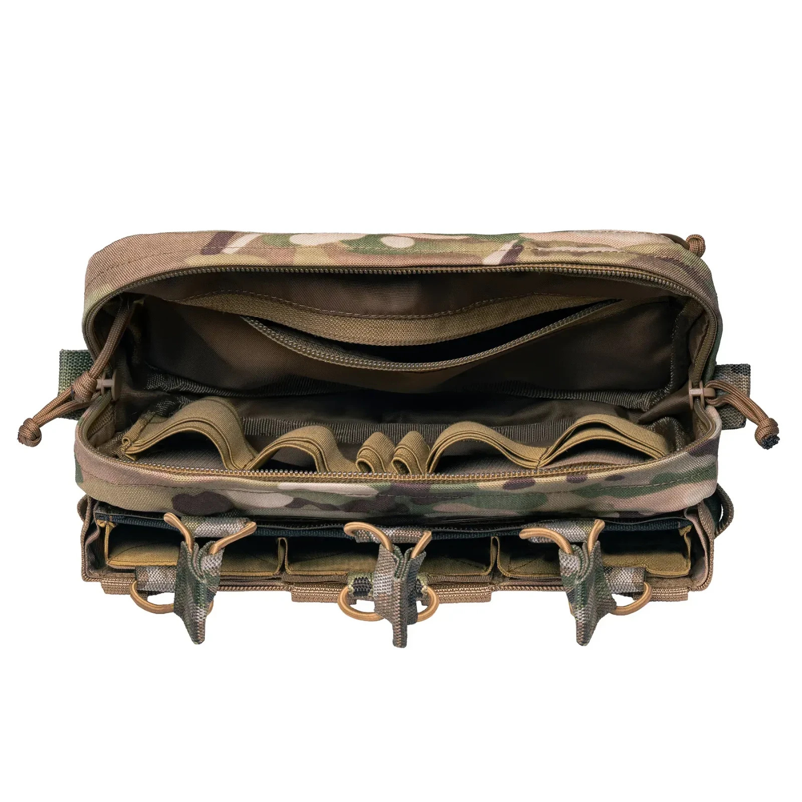Tactical Admin Pouch for 3 AK/AR Magazines with Retention Clips Multicam