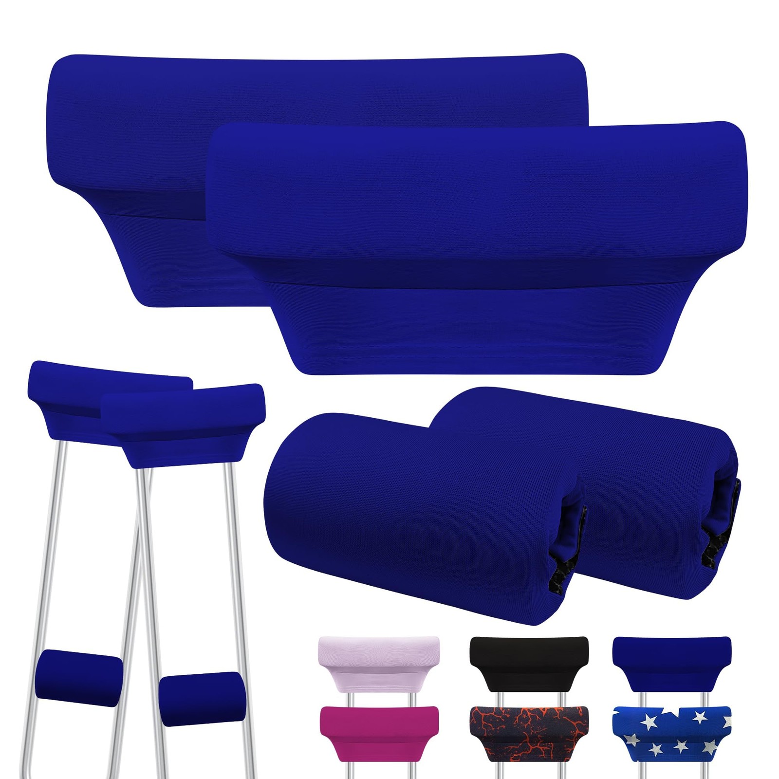 Crutch Pads and Hand Grips Set - Soft Underarm Cushion Pads and Handle Covers...