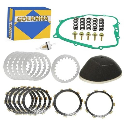 Clutch Kit & Friction Steel Plate Cover Gasket Compatible with Yamaha Blaster