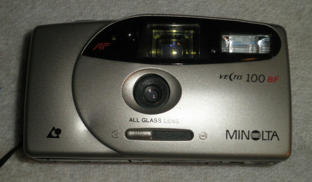 Minolta Vectis 100 BF Silver APS Compact Point & Shoot Camera