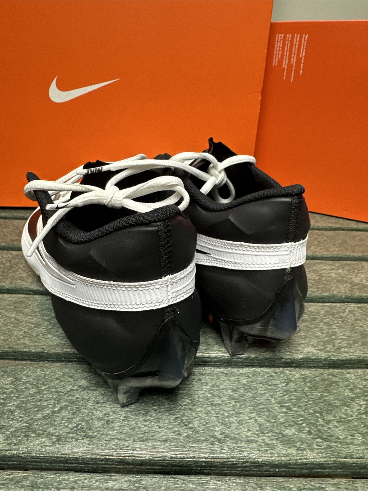 Nike Vapor Edge Elite 360 2 White Black Football FJ6125-004 Men Sz Wide 10-11.5