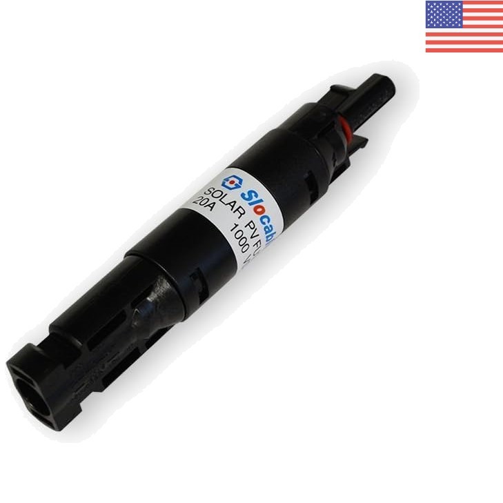 20A Heavy-Duty Waterproof Connector with Integrated Fuse - Perfect for Solar