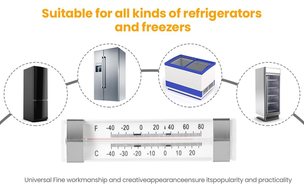 Fridge Refrigerator Freezer Thermometer, 12 Pack