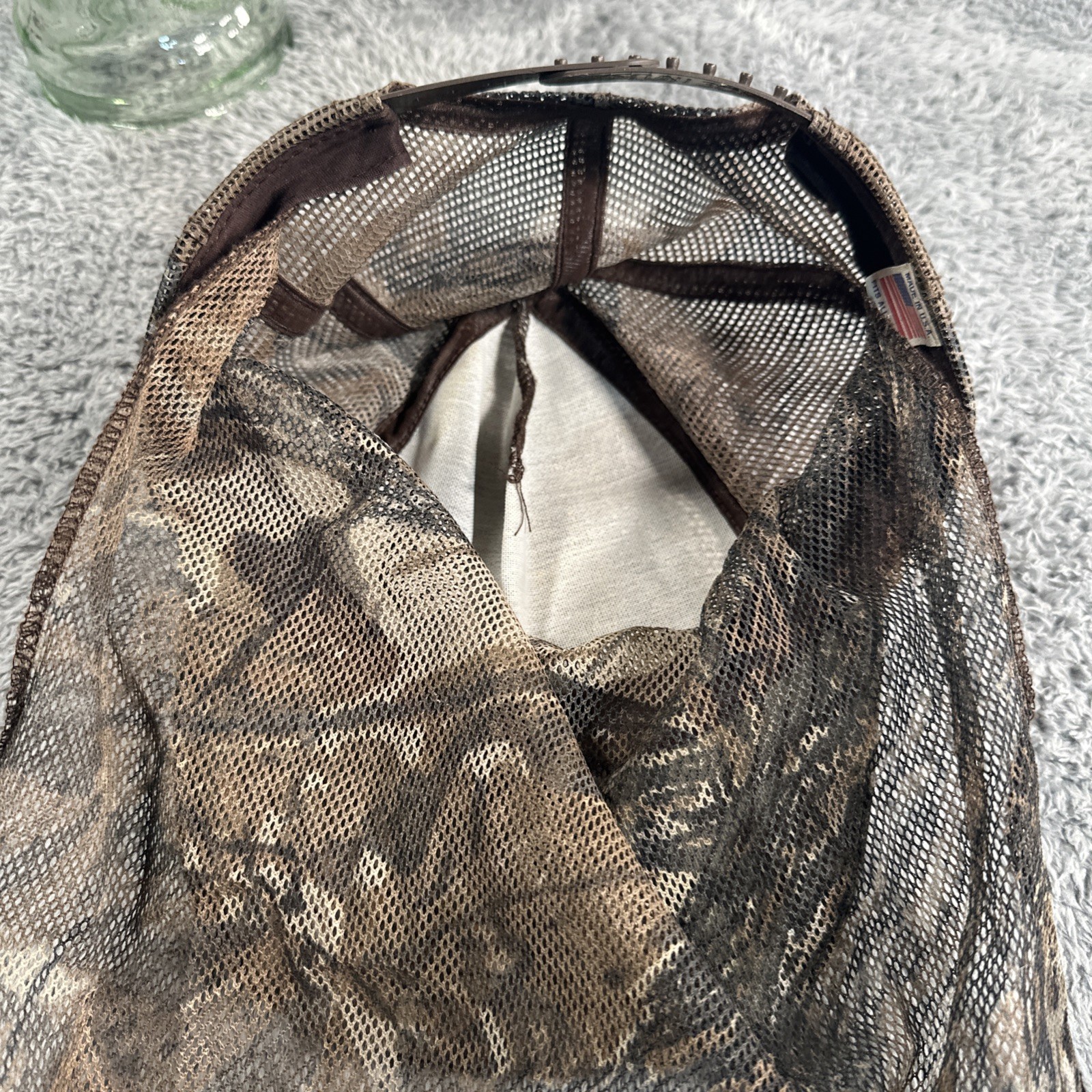 VTG USA MADE Camouflage Ball Cap Camo Netting REALTREE Snapback Cap Hunting