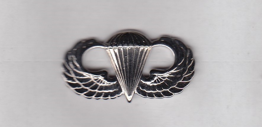 US Army Airborne parachute wing ~1.5" Fullsized Stabrite Uniform badge award c/b