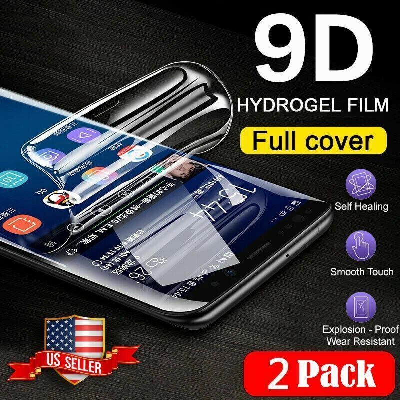 2-pack 9D TPU Hydrogel Screen Protector Samsung S22 Ultra S10 S9 S8 Plus Note 20