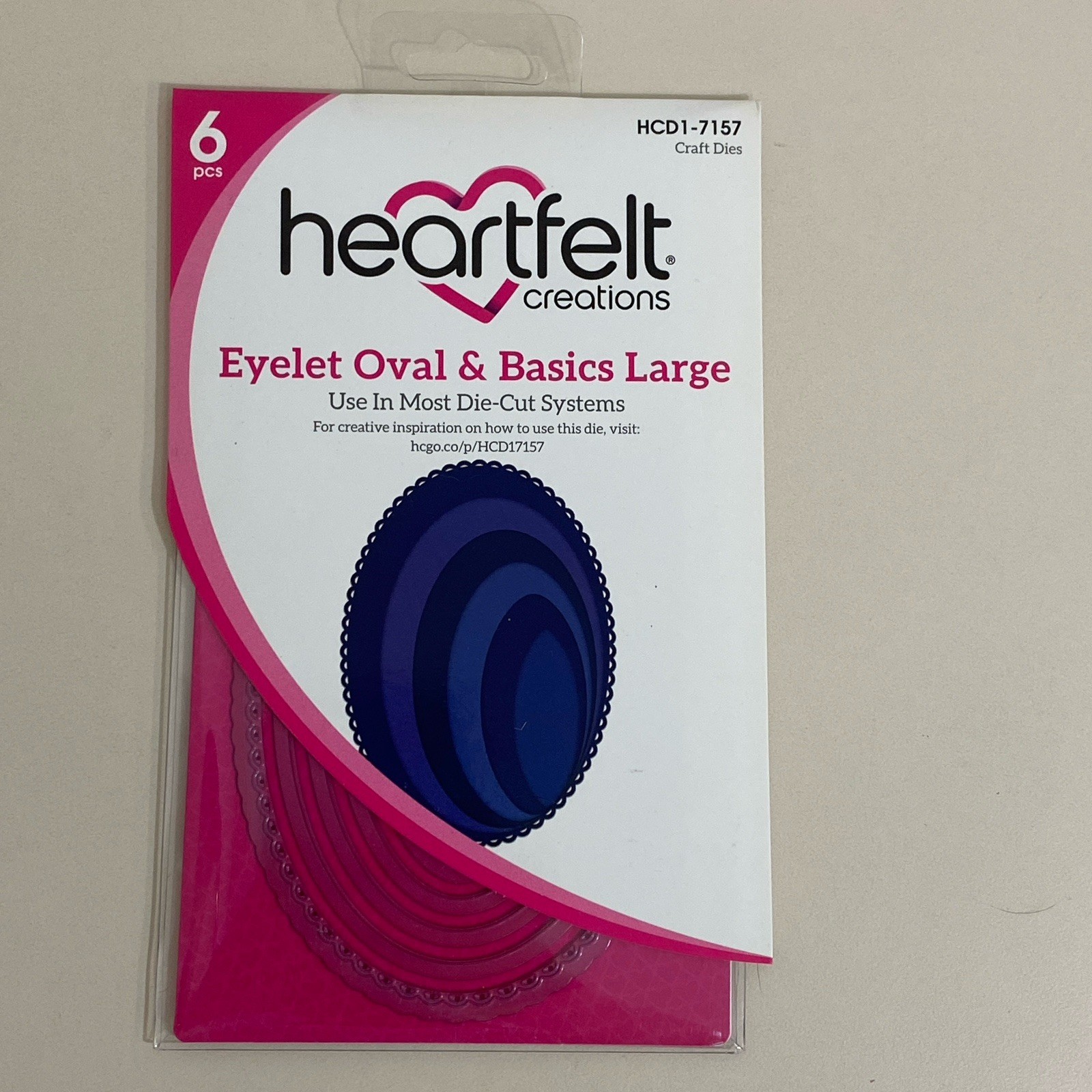 Heartfelt Creations Eyelet Oval & Basics Large 6 Pc HCD1-7157 Craft Dies