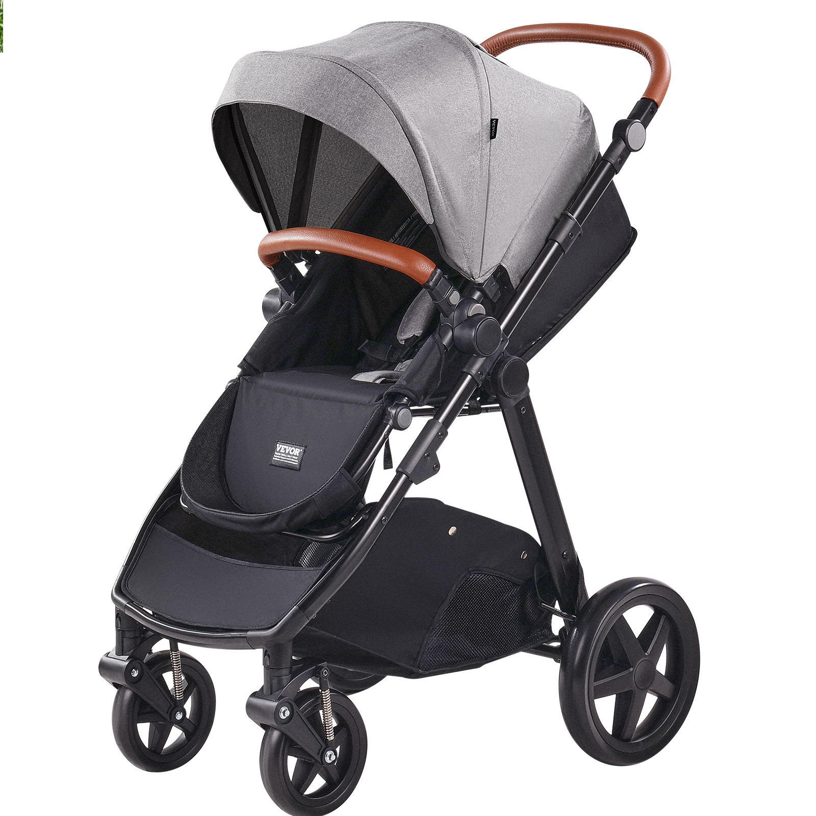 VEVOR Stroller Travel System With Bassinet Playard Baby Combo Set Dark Gray