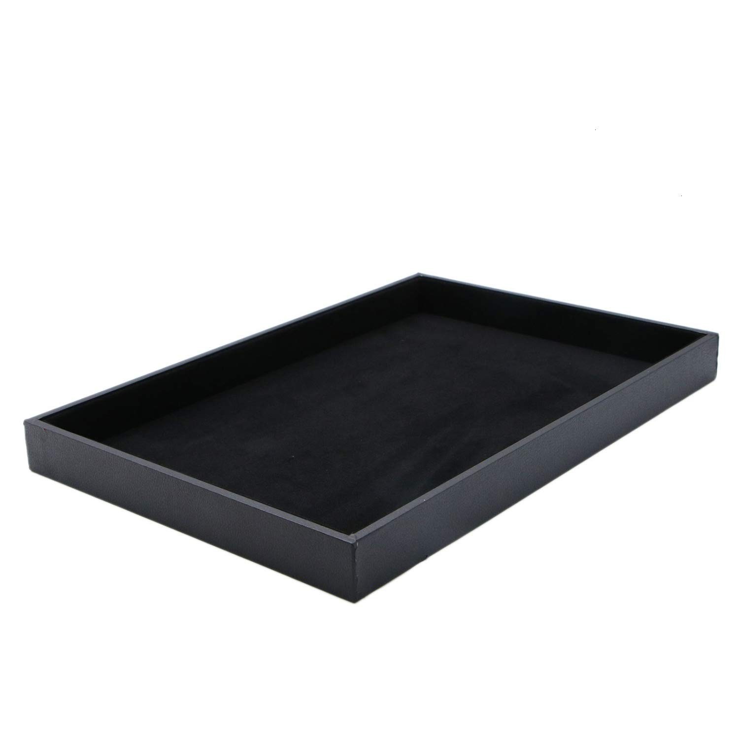Velvet Jewelry Tray for Drawers Black Jewelrys Display Tray Stackable Jewelry...